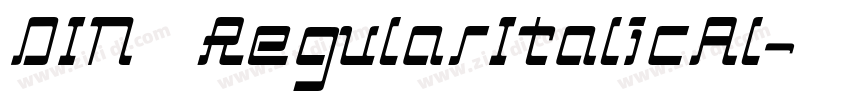 DIN RegularItalicAl字体转换